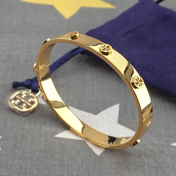 NWT Tory Burch Miller Stud 7mm Bracelet in Gold (Brand New) Medium - Picture 5 of 6